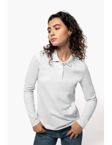 KAR-K244-LADIES' LONG-SLEEVED POLO SHIRT